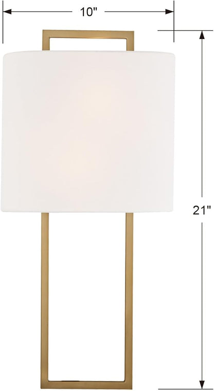 Crystorama Fremont 2 Light Vibrant Gold Sconce