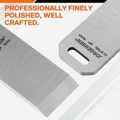 JORGENSEN Mini Block Plane Blade - for Mini Wood Planer, Professional Level O1 Steel Blade, High Hardness & Long Edge Retention, 3mm Thickness Replacement Blade