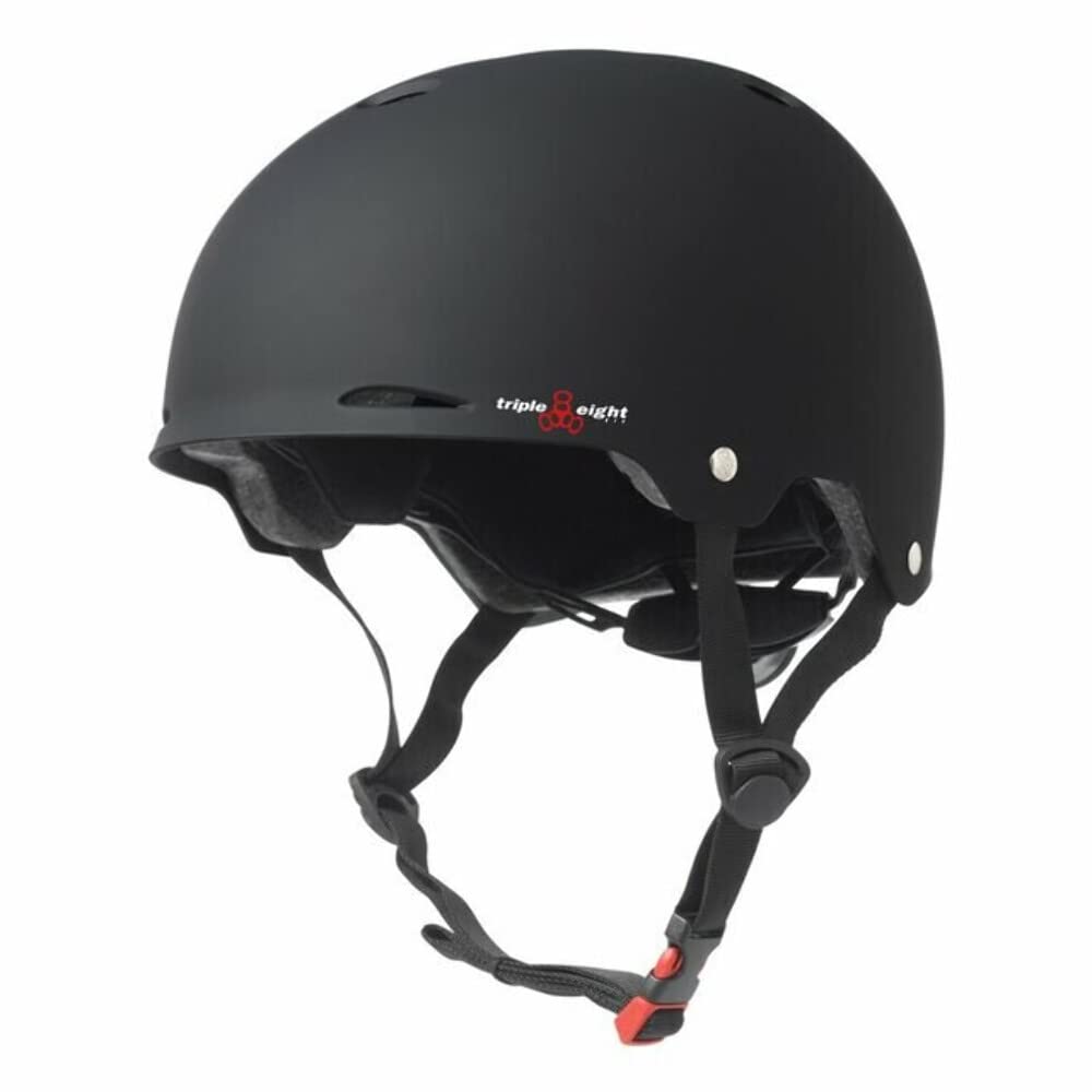 Triple Eight Gotham Dual Certified Helmet for Skateboard, Bike, Roller Skating, Sizes for Adults aand Teens, Black Matte, Small/Medium