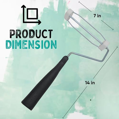 Paint Roller Frame, for Walls, Ceiling on All Surfaces 4-Wire Cage Frame, Choose 9" / 7" / 4" / 3" (7 Inch Frame)