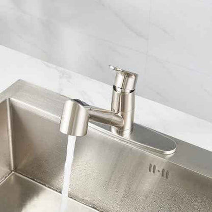 Kitchen Faucet with Pull Down Sprayer, Single Level Stainless Steel Kitchen Sink Faucets, Single Handle High Arc Brushed Nickel Pull Out Kitchen Faucet
