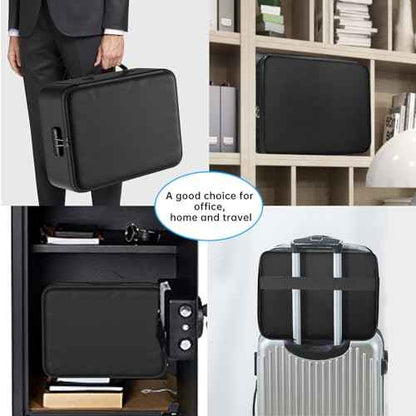 ENGPOW Fireproof Document Bag with Lock,File Organizer Set with Zipper Money Case,5 Layers Protection Fireproof Safe Storage for Important Documents,Passport,Laptop,14.2"*10.6"*4",Soft Case