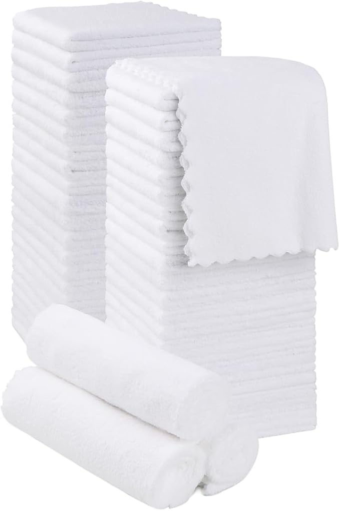 Orighty Washcloths 48 Pack, Ultra Soft Face Cloths 12 x 12 inch, Absorbent &