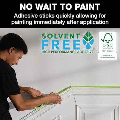 FrogTape Advanced Painters Tape, 1.5 Inch Wide (1.41-Inch x 45-Yard) Multi-Surface Tape with PAINTBLOCK, Conforms Around Curves & Contours, Tear-Free Removability, 1 Roll, Green