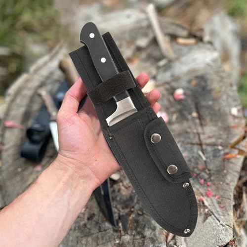 Universal Knife Sheath,Oxford Chef Knife Sheaths for Fixed Blade Knives, Knife Scabbard Cover, Shop Knife Sheath Knives Sleeves Case Edge Guards Blade Protectors for Outdoor (Black, 5.5 x 2 Inch)
