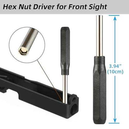Punch Tool Kit - Nylon Drift Punch Rod, Hex Nut Driver, Pin Punch Disassembly Tool Set for Glock 19 19x 17 22 23 26 27 34 43 43x accessories