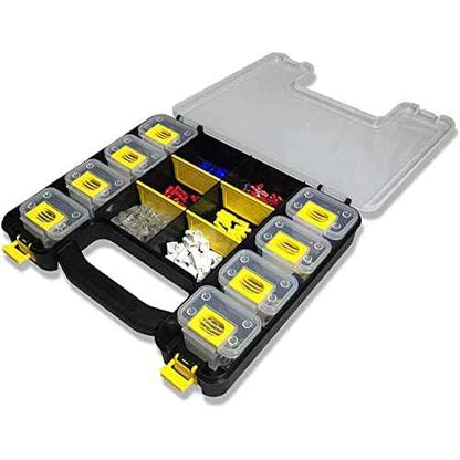 WorkVanEquipment Hardware Case Tackle Box storage with Patented Removable Compartment Organizer for Screws, Nuts, and Bolts, WVE9410