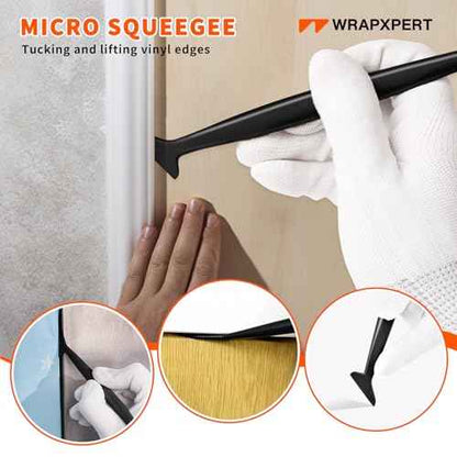 WRAPXPERT Wallpaper Tools, Wallpaper Smoothing Tools for Peel and Stick Wallpaper Hanging, Wallpaper Installation Kits for Bathroom Kitchen Contact Paper, Vinyl Backsplash Tile, Window Film Applying