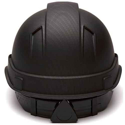 PYRAMEX Ridgeline Cap Style Hard Hat, Vented, 4-Point Ratchet Suspension, Black Graphite Pattern