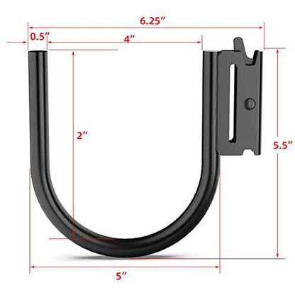 4PCS Heavy Duty E Track J Hooks£¬Large Steel 5" J Hook E Track Accessories for Enclosed Trailer,Workshop & Garage,Maximum Load 1400 Pounds(1/2" Diameter Solid Steel)