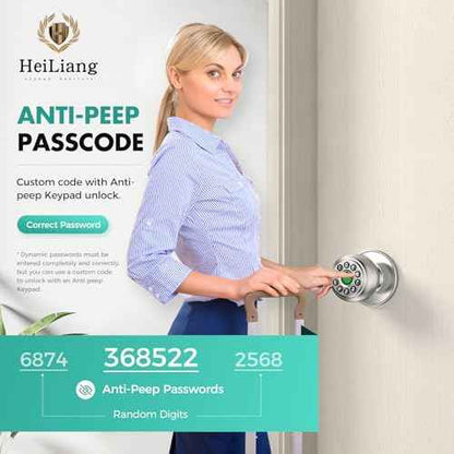 Fingerprint Door Lock£¬Fingerprint and Keypad Input Smart Door knob, App Controlled Biometric Door Lock, Keyless Entry, Bedroom, Office, Hotel, Apartment Auto Door knob(Silver)