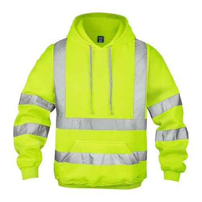 wefeyuv Hi Vis Men's Solid Color Reflective Visibility Sweatshirts Pullover