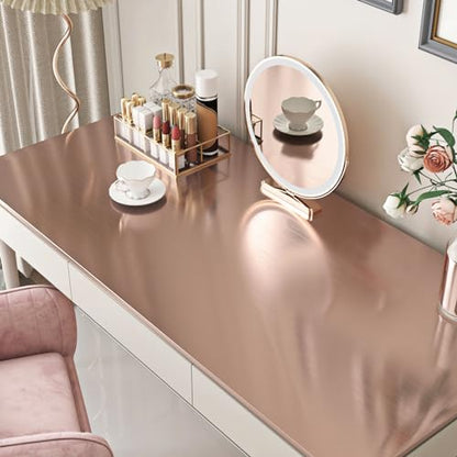 Livelynine Pink Rose Gold Contact Paper Peel and Stick Metallic Wallpaper for Bathroom Bedroom Classroom Desk Wrap Stainless Steel Countertop Cover Refrigerator Vinyl Kitchen Fridge Covers 15.8x78.8