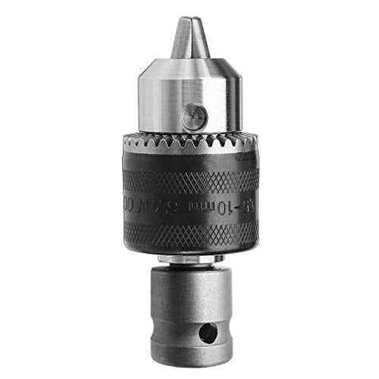 Yakamoz 1.5-10mm 1/16" - 3/8" Capacity Key Drill Chuck for Air Impact Wrench Converter Conversion Tool | 1/2 Inch Socket Square Female Adapter