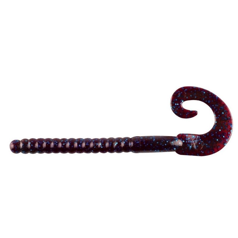 Berkley PowerBait® Power Worm Fishing Bait, Plum, 7in | 18cm, Irresistible Flavor, Classic Curly Tail Worm Profile, Ideal for Spring, Summer and Fall Fishing