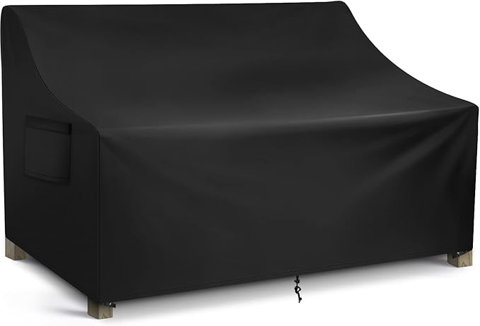 WLEAFJ Patio Sofa Cover Waterproof, 4-Seater Outdoor Sofa Cover, Heavy Duty Outdoor Couch Cover, Large Lawn Patio Furniture Covers with Air Vent, 104’’ W x 40’’ D x 33’’ H