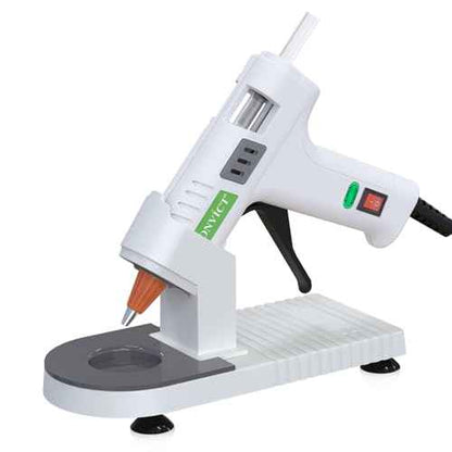 MONVICT Glue Gun Stand for Most Mini Glue Guns, Hot Glue Holder with Non-Stick Silicone Mat, Suction Cups, Helpful Tool for Make Your DIY, Crafts, Home School Project Well Bars Orderly (NOT Full Size)