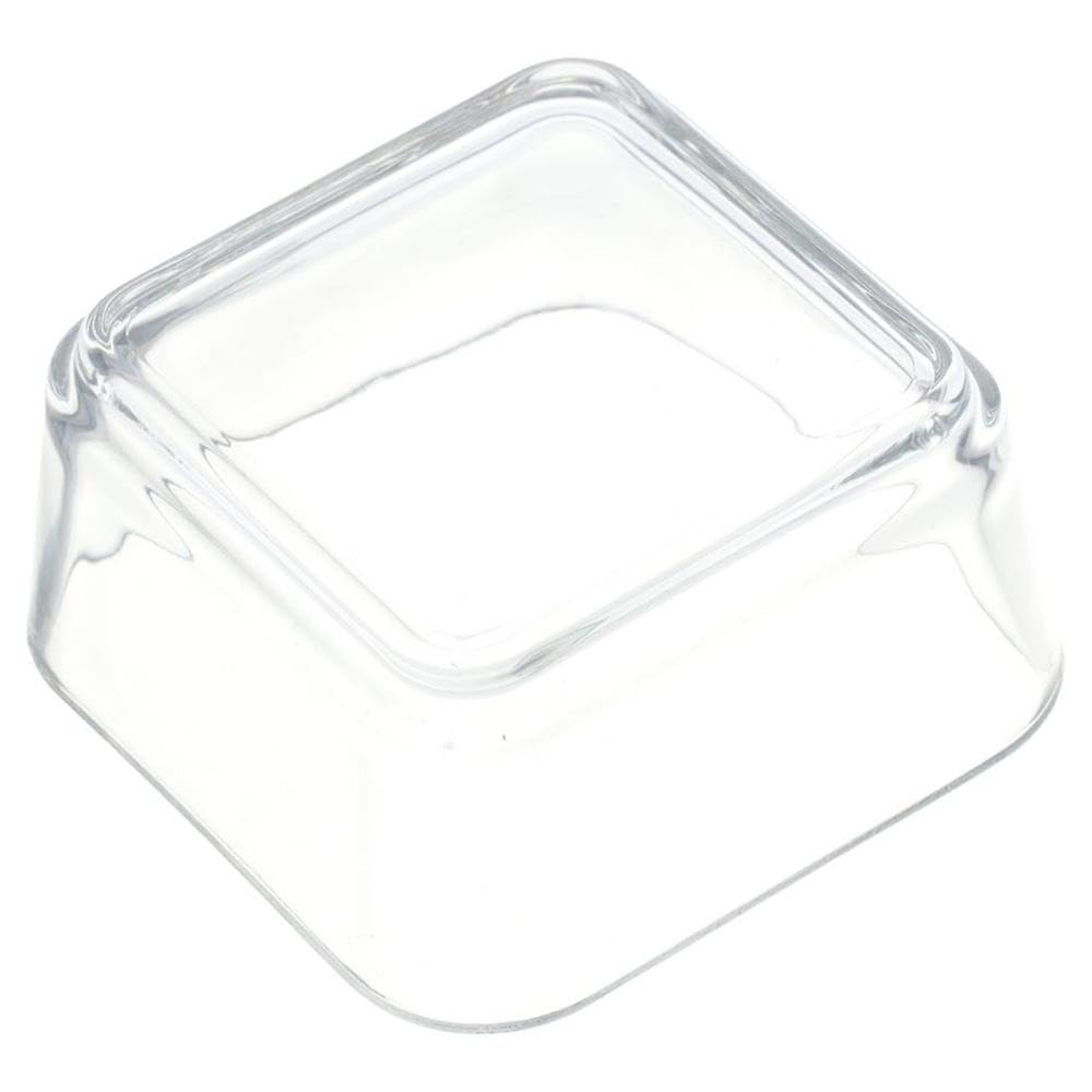 GetCoupon Gold Rim Plain Glass Paper Clip Storage Box,Clear Paper Clip Holder Elegant Desk Organizer Accessories For Office, Home