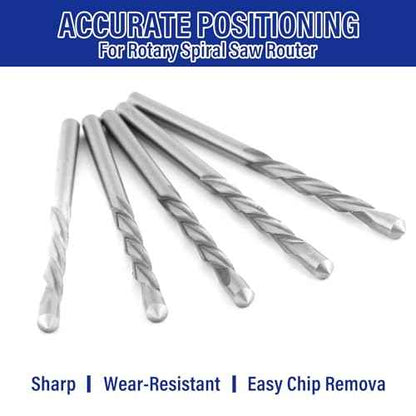 Tondiamo 100 Pcs Drywall Router Bits 1/8" Drywall Drill Bits Guide Point Cutting Diameter Router Rotary Tools