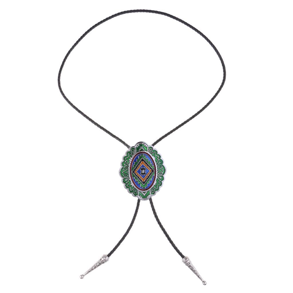 GelConnie Bolo Ties for Men Women Vintage Bolo Tie Western Cowboy Leather Necktie Native American Tie Cowboy Shirt Accessories