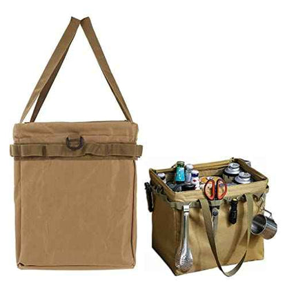 Camping Tool Tote Bag Camping Tool Bag Collapsible Design Wide Mouth Large Capacity Oxford Fabric Tool Tote Bag for Camping Picnic Travel