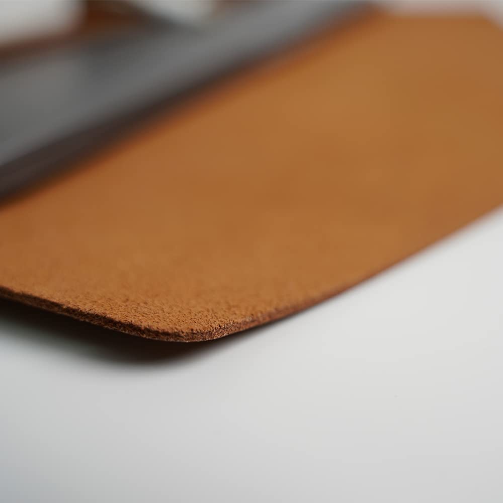 Benfan Leather Laptop Sleeve 13 Inch Compatible for 2024 13inch MacBook Air A3113 M3,13 MacBook Pro M2, Surface Pro 3 4 5 6 7, Dell XPS 13 Color Color Brown