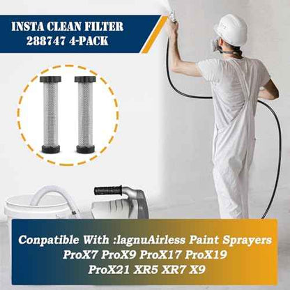 4-Pack 288747 40-Mesh Paint Sprayer Manifold Filters Compatible with Graco Magnum X5, X7, XR5, XR7, XR9, ProX7, ProX9, ProX17, ProX19, ProX21