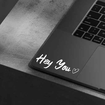 (3 Pcs) Hey You Mirror Sticker Cute Romantic Vinyl Decal with Heart for Car Rear View Mirror Window Laptop Motorcycle Aesthetic Love Quote Waterproof Sticker 4 Inches