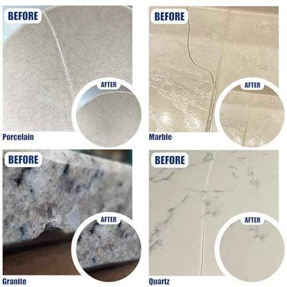 Tile Repair Kit - Porcelain Repair Kit for Repairing Scratches, Chips, Dents, Hole on Bathtub and Shower Tray, Ceramic Repair Filler for Acrylic, Fiberglass, Perfect Restoration of Marble Countertop