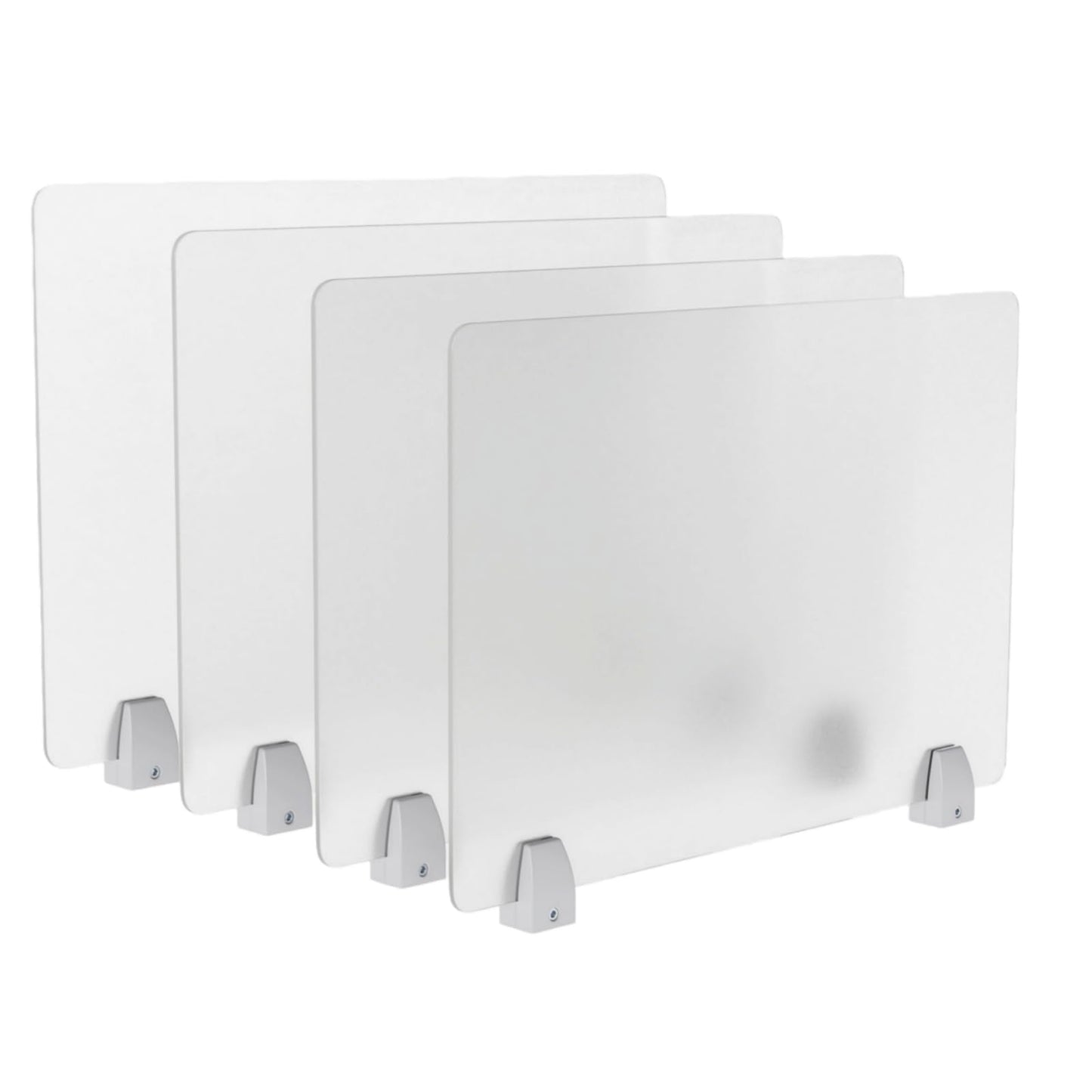 tonchean 4-Piece Desk Dividers Office Privacy Partitions, Privacy Desk Panel Protective,Table Divider with Clamps for Offices, Schools,Call Centers Workstation- 23.6“L x 15.8”W