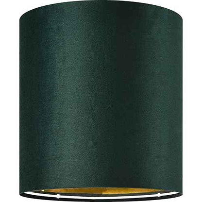 Small Drum Lamp Shades 2 Pack, 10 * 10 * 10 Inch,Luxurious Green Velvet Lamp Shade fit with Spider, Modern Farmhouse Lamp Shades for Wall Lamps&Bedside Lamp Replacement for Bedroom,Required Assembly