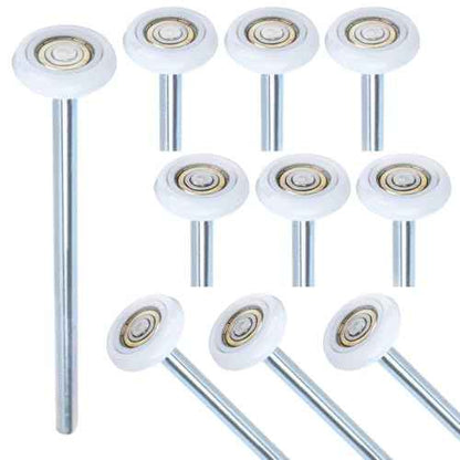 10 Pack 9" Stem 2" 13 Ball Nylon Commercial Grade Garage Door Roller, Quiet/Durable and High Load, Use 6200ZZ Double Seals Precision Bearings