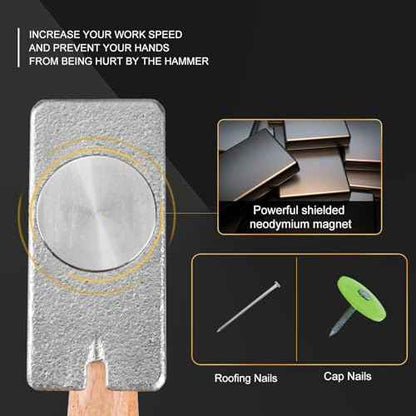 Magnetic Roofing Hammer, Multifunctional Magnet Roofing Hatchet,A Magical Roofing Tool for Quick Installation of Roofing Nails and Felt Hats