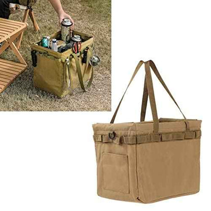 Camping Tool Tote Bag Camping Tool Bag Collapsible Design Wide Mouth Large Capacity Oxford Fabric Tool Tote Bag for Camping Picnic Travel