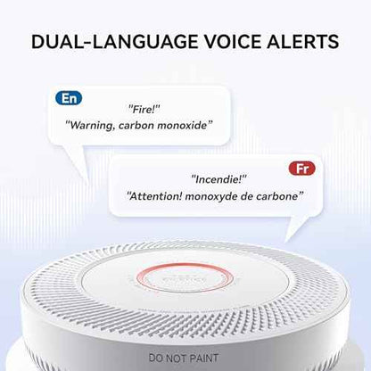 SITERWELL Hardwired Interconnected Smoke and Carbon Monoxide Detector, 10 Year Product Life Alarm Smoke Carbon Monoxide Detector with 2 AA Batteries Back Up, Smoke and CO Detector Voice Alert,1 Pack