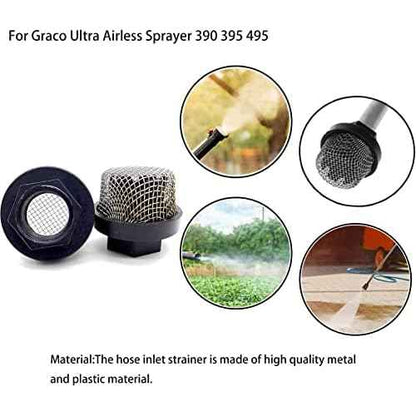 246385 Hose Inlet Strainer Filter Inlet Suction Strainer Mesh Filter for Graco Ultra 390 395 495 Airless Wagner Spraytech Titan Paint Pumps, Paint Spray Guns (2 Pack)