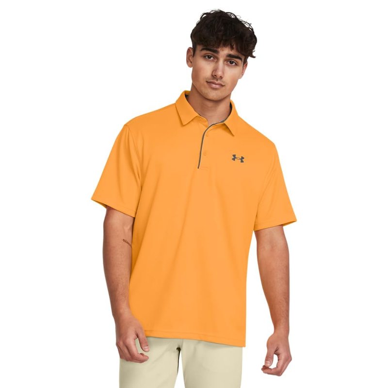 Under Armour Men's Tech Golf Polo, (803) Nova Orange / / Pitch Gray, X-Large Tall
