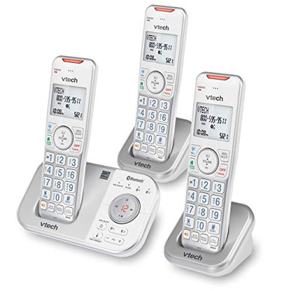 VTech VS112-4 Bluetooth 4 Handset Cordless Phone for Home with Answering Machine, Call Blocking, Caller ID, Intercom and Connect to Cell