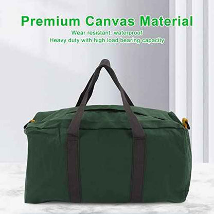 Wide Mouth Tool Bag, Large Capacity Organizer Tote, Portable 20" Tool Bag for Carpentry, Electrician, Plumbing, Gardening