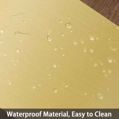Peel and Stick Wallpaper Border Mirror Edging Tape Sticker for Bathroom Kitchen Table Decoration (Brushed Gold, 32.8ft x 3.9in)
