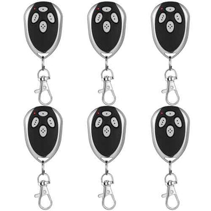 Kingdder 6 Pcs 4 Channels Gate Opener Remote Compatible with Aleko LM123 433.92mhz Garage Door Remote Control Transmitter with Keychain for a Variety of Doors, Easy Programming