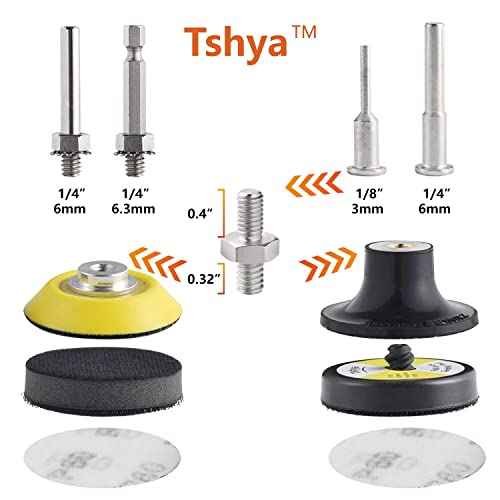 Quick Change Disc Pad Holder, 4 Pack Roll Lock Disc Holder, with 1/4" Shanks for Die Grinder Accessories