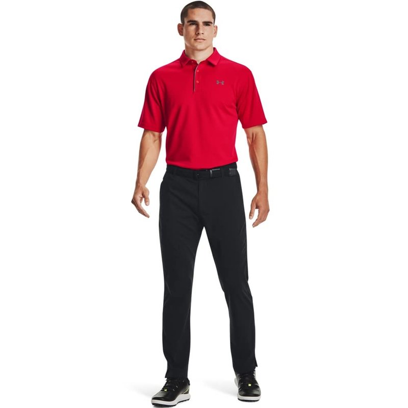 Under Armour Men's Tech Golf Polo, Red (600)/Graphite, 4X-Large Tall