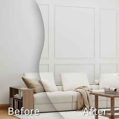 6 Set Premade Peel and Stick Wall Molding Kit, Self Adhesive Accent Wainscoting Panels for Interior Wall Moulding Decor, Ready to Assemble Moulding Trim(Style2)