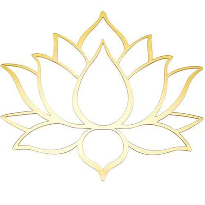 CREATCABIN Mandala Lotus Acrylic Mirror Wall Stickers Flower 3D Mirror Decals Golden Mirror Modern Art Mural Wall Stickers Decor Self-Adhesion Removable for Living Room Bedroom Home 11.5 x10.2Inch