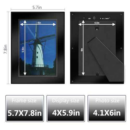 Hidden Camera Frame - Nanny Cam for Indoor Security - Spy Camera with Photo Frame - No WiFi - SD Card Not Included
