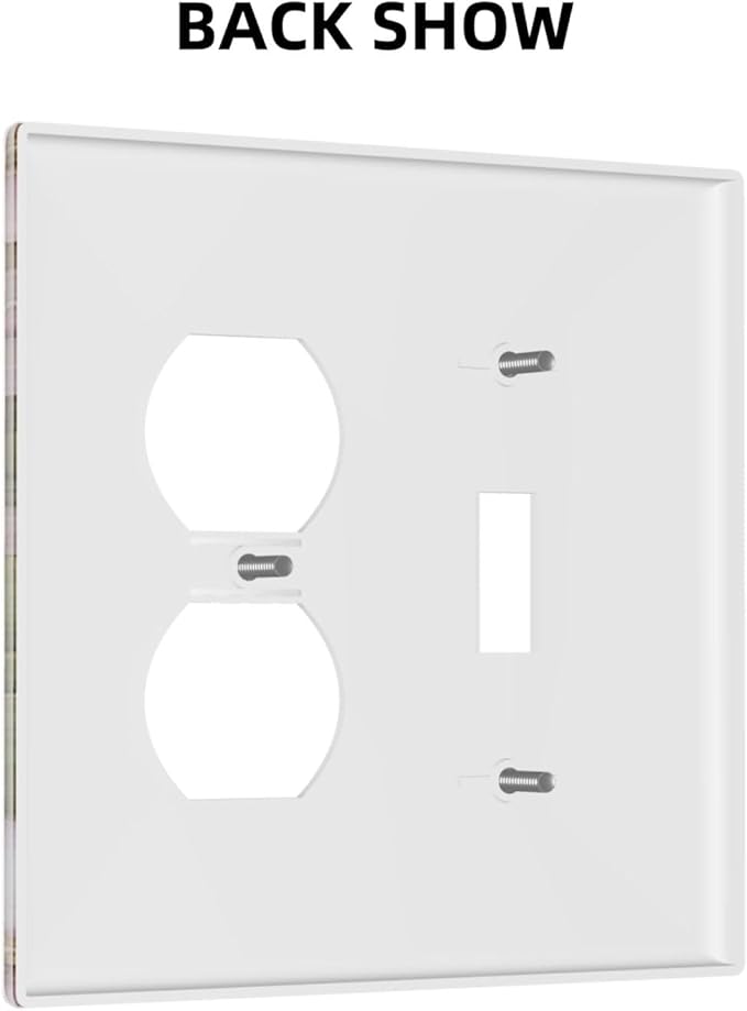Decorative Art Light Switch Covers Blossom & Hummingbird 2 Gang Single Toggle Duplex Combination Electrical Faceplate Switchplate Wall Plate for Home Decor