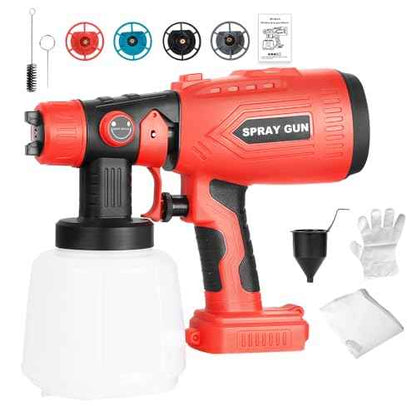 Paint Sprayer for Craftsman 20V Lithium-Ion Batteries, Cordless Spray Paint Gun with 200W High Power Motor and Copper Nozzle, HVLP Paint Sprayer for House Painting(Battery Not Included)