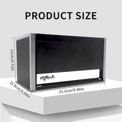 Black Mini Metal Tool Box with 3 Drawers and Top Storage, Portable Tools Storage and Organizers, Home DIY (black, 3 drawer)