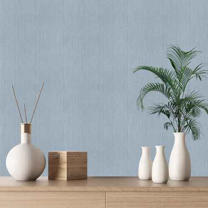 Blue Grasscloth Peel and Stick Wallpaper Texture Self-Adhesive Contact Paper 15.7" X 120" Faux Grasscloth Removable Wallpaper for Cabinets Counter Top Liners